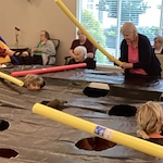 The Seasons @ Alexandria activities: Whack a Mole!!!  Too fun!