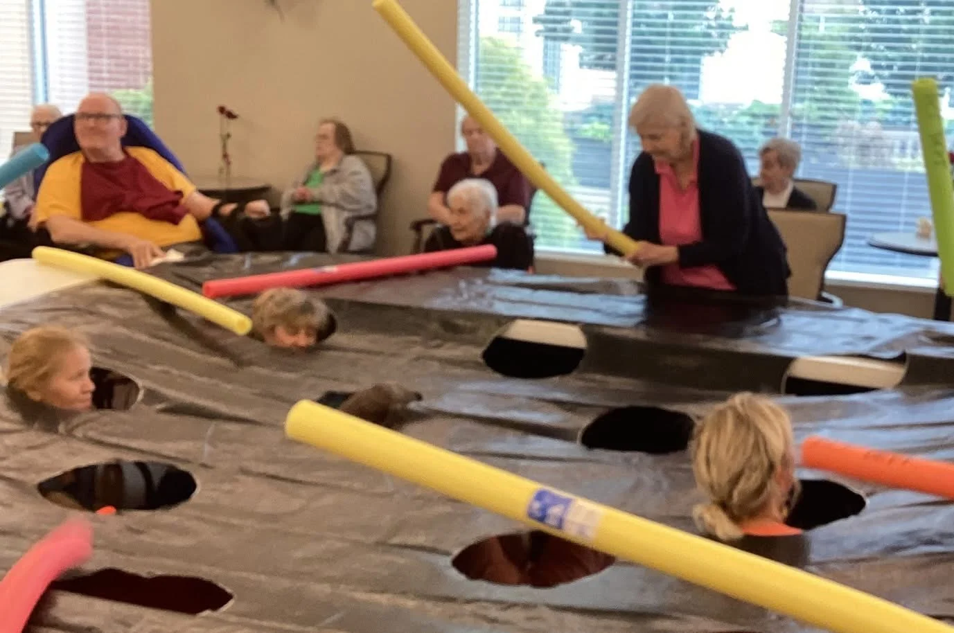 The Seasons @ Alexandria activities: Whack a Mole!!!  Too fun!