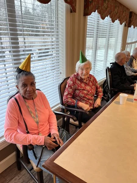 Viva Senior Living residents enjoying one of their many birthday parties