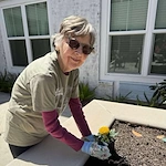 The Blake at Colonial Club residents gardening in honor of Earth Day