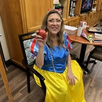 Avamere at Park Place Assisted Senior Living in Tigard, Oregon, staff member dressed up for Halloween