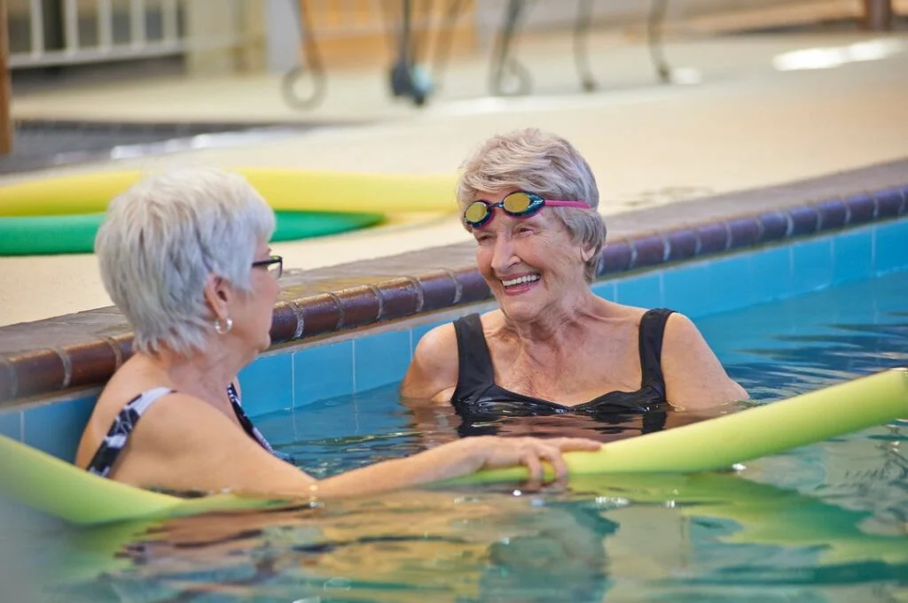 John Knox Village Senior Living CCRC near Kansas City, MO residents in the pool