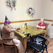 St Mary’s Manor Assisted Living in South Milwaukee, Wisconsin residents playing a game