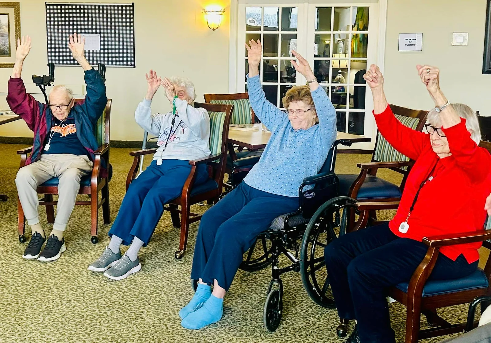 Charter Memory Care of Moline group exercise class