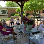 Schowalter Villa resident activity - arranging flowers