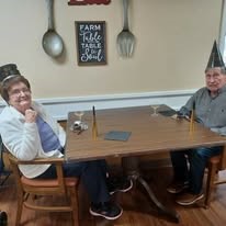 Ascension Living Via Christi Village Ponca City Senior Living in Ponca City, Oklahoma residents chatting