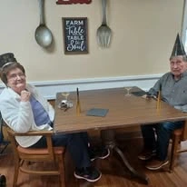 Ascension Living Via Christi Village Ponca City Senior Living in Ponca City, Oklahoma residents chatting