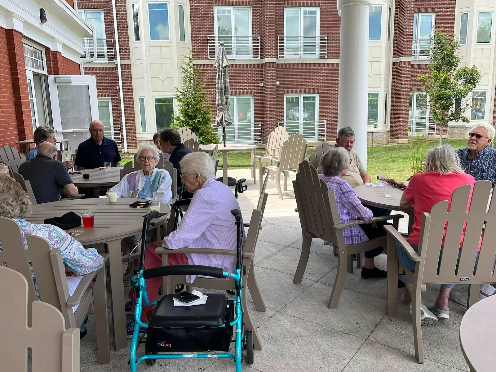Westminster Village North Senior Living residents enjoying the outdoors