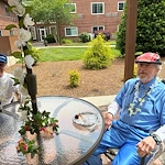 Bartlett Reserve independent living in Durham, NC, residents enjoying an outdoor event