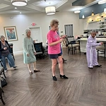 Bartlett Reserve independent living in Durham, NC, residents having fun dancing