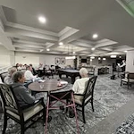 Marlton Gardens Gracious Retirement Living Hawthorn Senior Independent Living in Marlton, New Jersey residents in the dining room