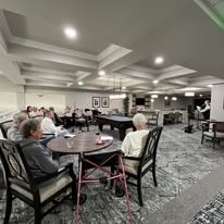 Marlton Gardens Gracious Retirement Living Hawthorn Senior Independent Living in Marlton, New Jersey residents in the dining room