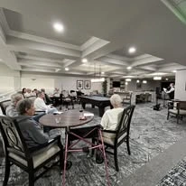 Marlton Gardens Gracious Retirement Living Hawthorn Senior Independent Living in Marlton, New Jersey residents in the dining room