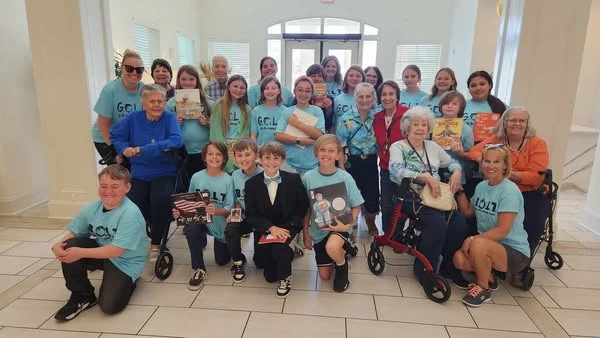Hutchinson Beach Elementary School visited The Blake at Panama City Beach to take part in the Reading Pals event