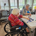 Charter Senior Living of Gallatin, Tennessee, residents playing Bingo