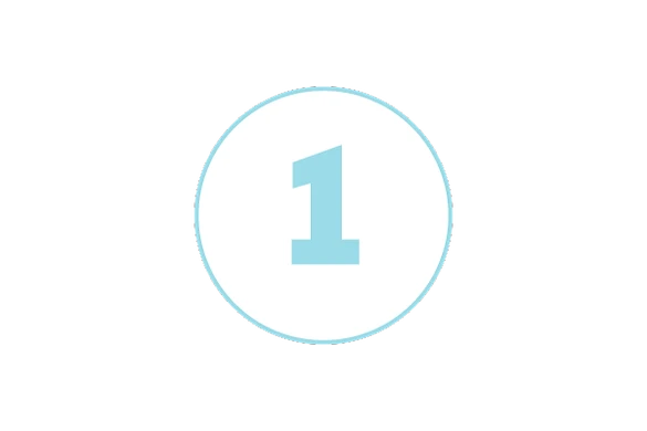 Step 1 icon in a numbered list for senior living key takeaways