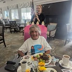 Summit Glen Gracious Retirement Living Hawthorn Senior independent Living in Colorado Springs, Colorado resident on her birthday