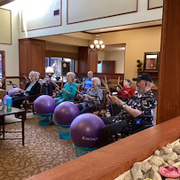 Brookdale Summer Ridge residents enjoying making music