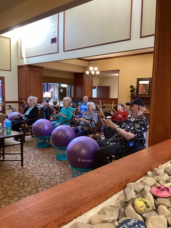 Brookdale Summer Ridge residents enjoying making music