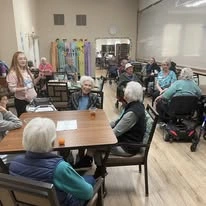 Avamere at South Hill senior living community offering assisted living and respite care in Spokane, WA, residents at a birthday party