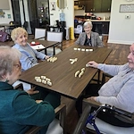 The Blake at Flowood residents enjoying a performance from the Brandon Baptist Church
