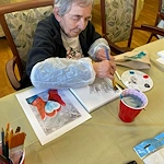 Prime Healthcare Senior Living – Fox Knoll Village in Aurora, IL, resident activity - painting
