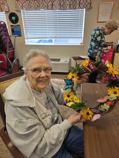 Fairmont residents got to make wreaths in celebration of the start of spring