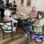 Wilshire Senior Living, independent living, assisted living, and memory care in Burleson, TX, residents doing crafts