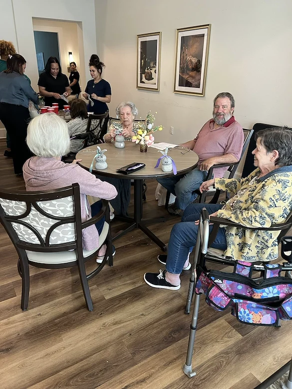 Wilshire Senior Living, independent living, assisted living, and memory care in Burleson, TX, residents doing crafts