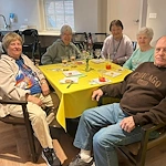 Addolorata Villa, continuing care retirement community offering independent living, assisted living, and memory care in Wheeling, IL, residents socializing