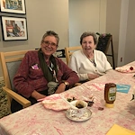 The Barclay at Charlottesville residents enjoy tea and celebrating Mother's Day