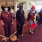 The Carriage House Gracious Retirement Living Hawthorn Senior Independent Living in Oxford, Florida residents dressed up for Halloween