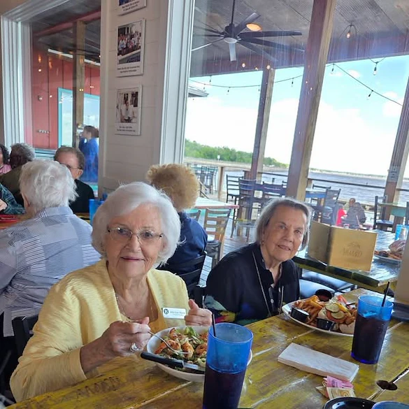 The Blake at Flowood residents on a lunch outing to Shaggy's on the Rez