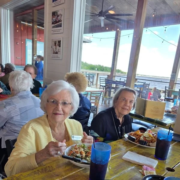 The Blake at Flowood residents on a lunch outing to Shaggy's on the Rez