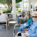 Charter Senior Living of Cookeville residents enjoying time outdoors
