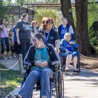 Ascension Living Via Christi Village McLean Senior Living in Wichita, Kansas residents going for a walk