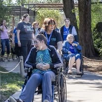 Ascension Living Via Christi Village McLean Senior Living in Wichita, Kansas residents going for a walk