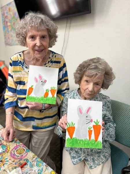The Paint & Sip Bunny Craft event was a hit for The Blake at Township residents
