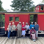 American House Farmington Hills, senior living community offering independent living, assisted living, memory care, and respite care in Farmington Hills, MI, residents on an excursion