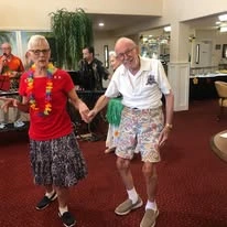 Meadowlark Estates Gracious Retirement Living Hawthorn Senior Independent Living in Lawrence, Kansas residents dancing