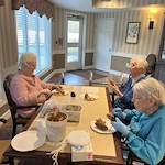 Viva Senior Living residents crafting some bird feeders