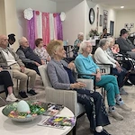 The Blake at Flowood residents watching the Sassy Steppers perform