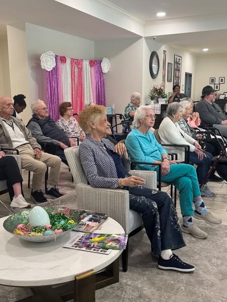 The Blake at Flowood residents watching the Sassy Steppers perform