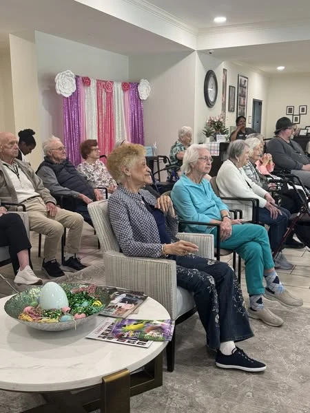 The Blake at Flowood residents watching the Sassy Steppers perform