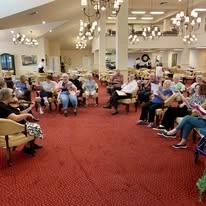 Glenmoore Gracious Retirement Living Hawthorn Senior Independent Living in Happy Valley, Oregon residents gathered