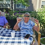 Aberdeen Crossings by New Perspective, senior living community offering assisted living in Highland Heights, OH, residents enjoying the outdoors