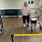 Charter Senior Living of Chattanooga resident enjoys playing games inside