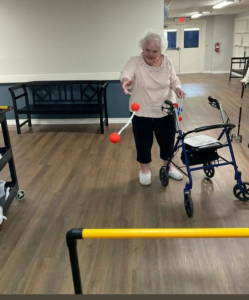 Charter Senior Living of Chattanooga resident enjoys playing games inside
