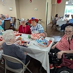 Park Vista Retirement Living North Hill East Moline, IL, residents enjoying a celebration