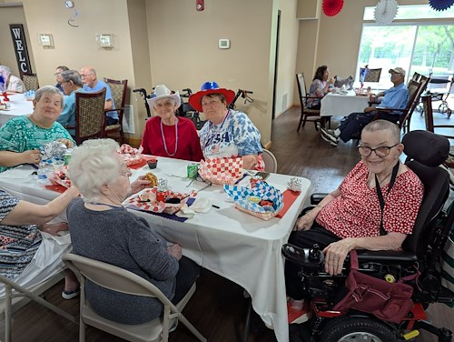 Park Vista Retirement Living North Hill East Moline, IL, residents enjoying a celebration